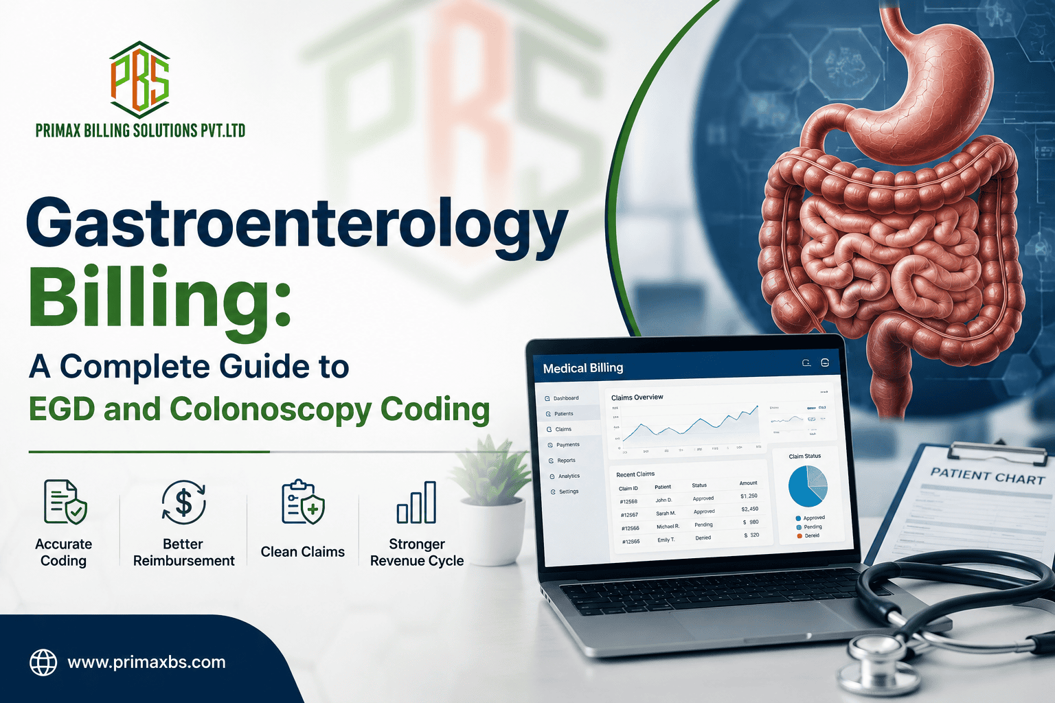 Gastroenterology billing and EGD colonoscopy coding for US healthcare practices