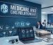 Healthcare professional researching Medicare billing guidelines and NCDs on CMS.gov.